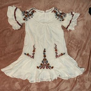 free people boho embroidered short dress